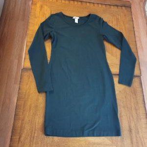 H&M Long Sleeve T-Shirt Dress - Forest Green